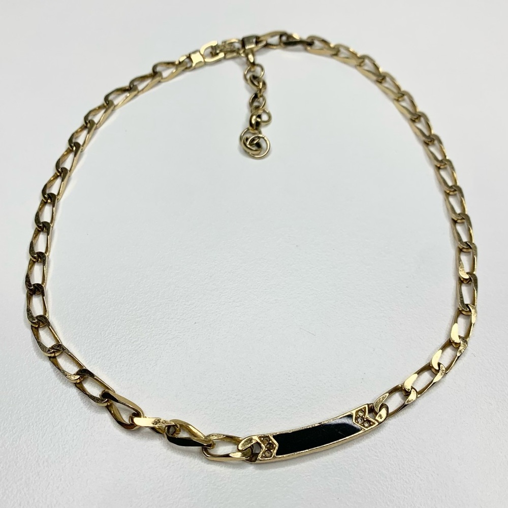 Vintage Christian Dior Gold Tone Necklace//Flawed